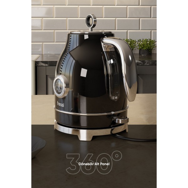 Fressi Vintheat Isı Göstergeli Retro Kettle Su Isıtıcısı 1,7 Litre