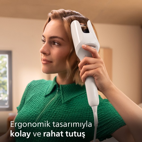 Philips Wavepro Otomatik Saç Maşası Seramik Malzeme İle 3 Isı Kademesi Ve İyonik Bakım Özelliği