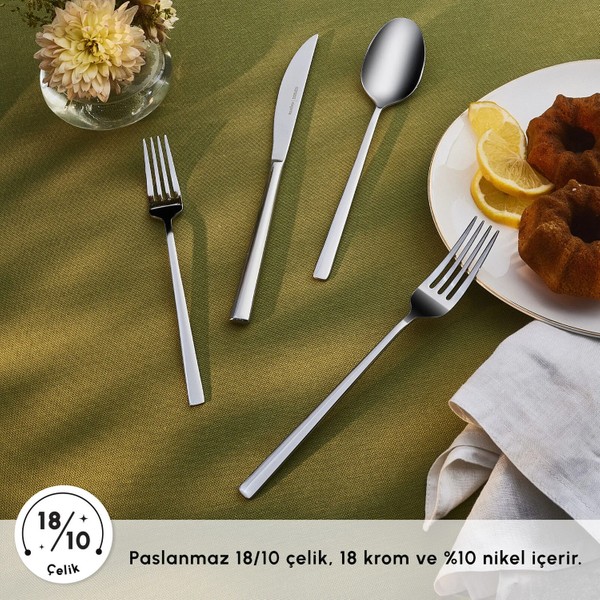 Karaca Milas 6 Kişilik 24 Parça Çatal Kaşık Bıçak