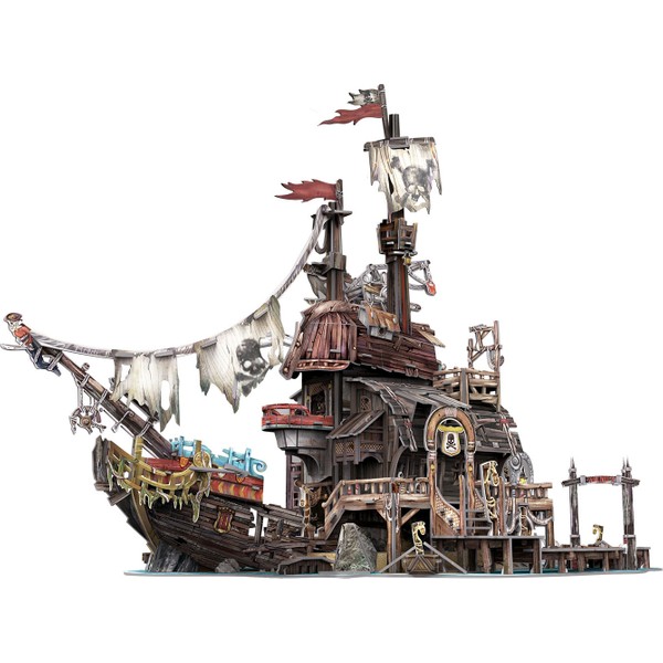 Cubic Fun Tortuga Korsan Koyu 3D Puzzle T4039H 218 Parça Eğlenceli Tasarım 48 x 38.6 x 27 cm