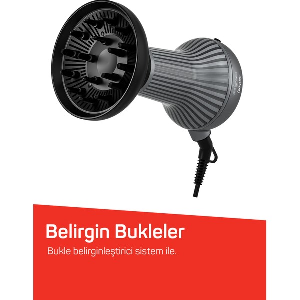 Arzum Ar5124 Trendcare Curly 800W Saç Kurutma Makinesi, Difüzör Başlıklı, Bukle