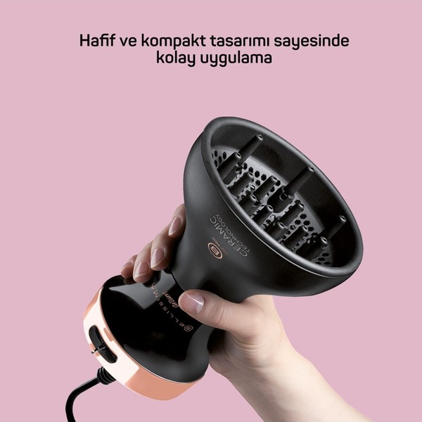 Arzum Ar5086 Bellissima Diffon Ceramic 700 W Saç Kurutma Makinesi - Siyah 2 Hız Ayarı Ve