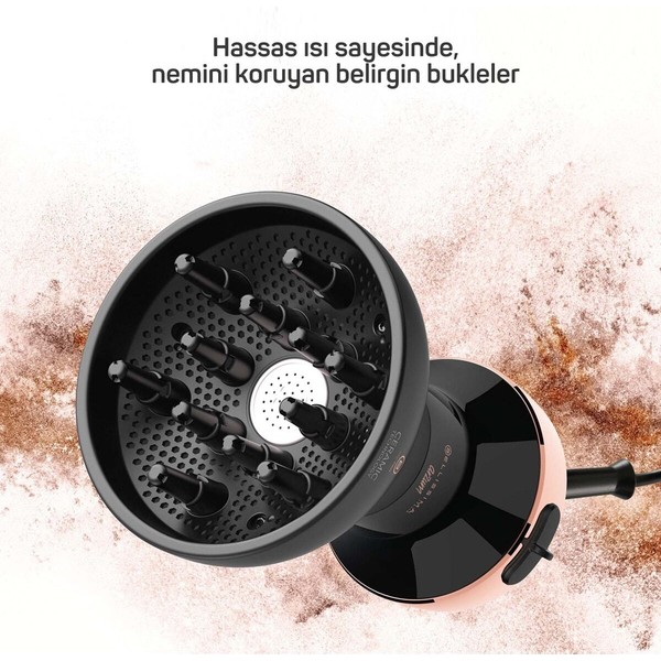 Arzum Ar5086 Bellissima Diffon Ceramic 700 W Saç Kurutma Makinesi - Siyah 2 Hız Ayarı Ve