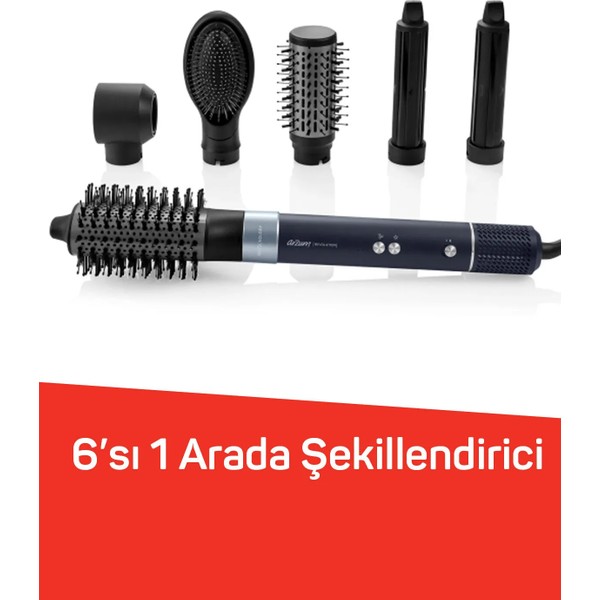Arzum Ar5166 Revolution Bldc Ionic Hava Üflemeli Saç Şekillendirici 6 Farklı Başlıklı, 1500W,