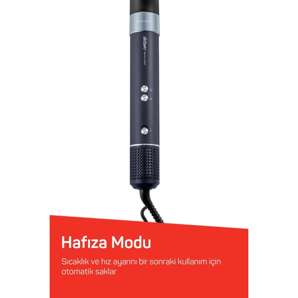 Arzum Ar5166 Revolution Bldc Ionic Hava Üflemeli Saç Şekillendirici 6 Farklı Başlıklı, 1500W,