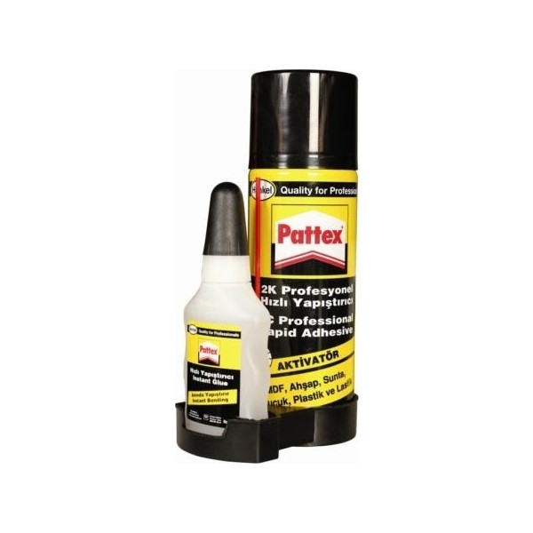 Pattex Hızlı Yapıştırıcı 2K 400 ml + 70 ml Şeffaf Renkli Yapıştırıcı 100