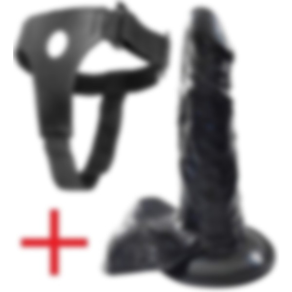 18 cm Kalın Kemerli Zenci Penis Tamamen Soft Et Dokusunda Tam Realistik Belden Bağlamalı Takma Dildo
