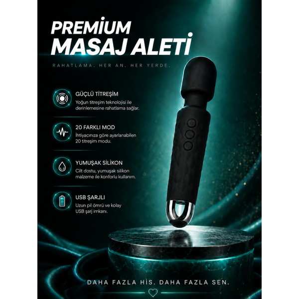X-Men Soft Silikon Güçlü Titreşimli Masaj Aleti ve Vibratörü 20 cm Pürüzsüz Malzeme ile