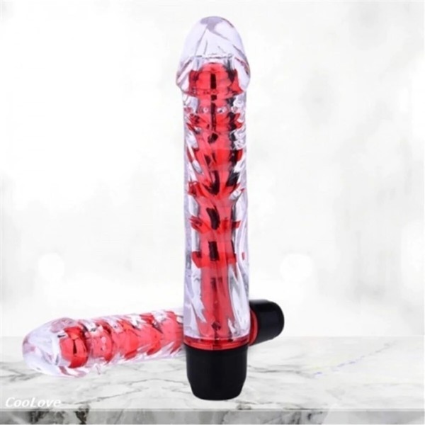 Sensvia Titreşimli Vibratör Dildo Kırmızı Renk Tıbbi Silikon Başlıklı Titreşimli Vibratör