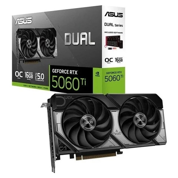 Asus Dual-RTX5060TI-O16G NVIDIA GeForce RTX 5060 Ti-16G 16GB GDDR7 128bit OC HDMI 3x DP DLSS4 Ekran Kartı