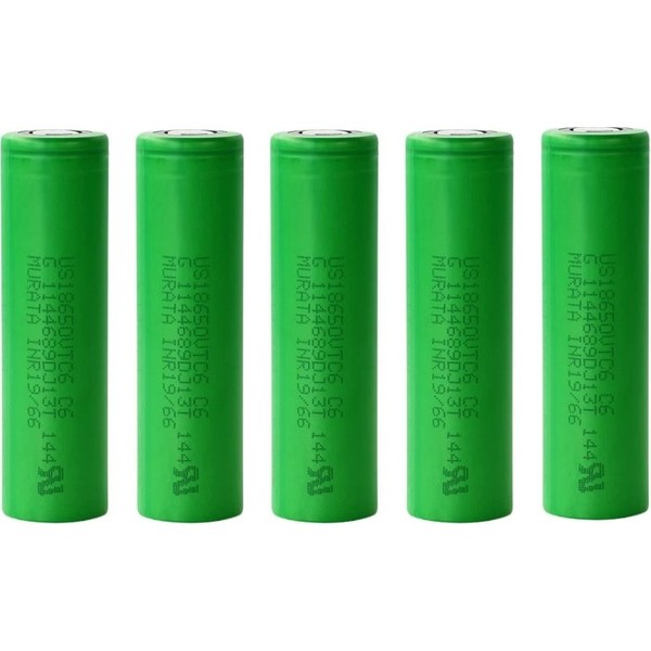 Steam 5'li Murata VTC6 18650 Şarjlı Pil 3000mAh 3.7V Li-ion Flat Top + Taşıma