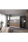 Visasconcept 220 Cm Ege Hazır Mutfak Dolabı Beyaz Ve Atlantik Çam(Tezgah Dahil)