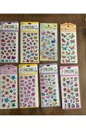 Airbrush Tattoo Süpertrend 8 Adet Birden Çocuk Eğitici Sticker Çıkartma Seti Model 5