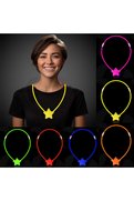 Go İthalat Glow Stick Yıldız Kolye - Glow Kolye - Glow Stick Partisi Yıldız Kolye 6 Adet (4130)