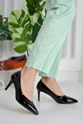 Gult Stiletto 7 Cm Siyah Rugan