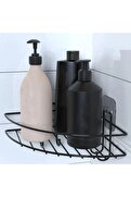 Go İthalat Yapışkanlı Banyo Köşeliği Köşe Rafı Duş Şampuanlık Duvar Düzenleyici Raf