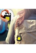 Evimdeyokyok Mini 30 Ledli Mıknatıslı Anahtarlık Flash Kamp Lambası Askılı Kapak Açacaklı Şarjlı Fener