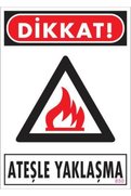 Ethab Ticaret Dikkat Ateşle Yaklaşma Uyarı Levhası 25X35 Kod850