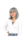 Ethab Ticaret Küt Kahküllü Fiber Sentetik Peruk / Gri