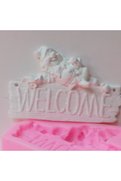 Kalıpcınızburada Welcome  Noel Baba Silikon Kalıp - K7596