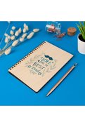 STOREMAX BRFShop En Iyi Babalara Hediye 8 Cm X 12 Cm Ölçülerinde Çizgisiz 48 Yaprak Ahşap Kapaklı Defte