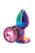 Meyrabest Rainbow Hot Cooling Pink Medium Anal Metal Plug