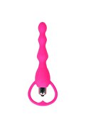 Erox Anal Plug Boğumlu Titreşimli Medikal Silikon Pembe Anal Vibratör