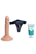 Meyrabest Anal Ve Vajinal Kullanıma Uygun 13 Cm Kemerli Belden Bağlamalı Penis+Jel