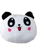 STOREMAX lvnmblya 8683200803453 Panda Figürlü Kalp Yanaklı Sevimli Peluş Yastık Minnoş Yavru Panda Tasa