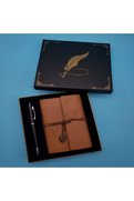 Evimdeyokyok Taba Deri Defter Ve Kalem Set