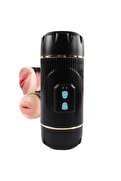 Erox Kay Double Oral Ve Vajinal 10 Mod Titreşimli Realistik Masturbatör