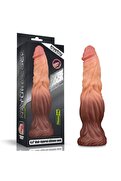 Meyrabest 24Cm Çift Katmanlı Belirgin Detaylı Vantuzlu Sıvı Silikon Dildo 24Cm