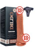 Meyrabest Lüks Dildo Series Diego Çift Katmanlı Et Doku Kemerli Penis 19 Cm