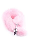 Meyrabest Pink Fox Tail Tilki Kuyruklu Metal Anal Plug