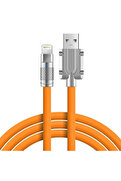 CepteToptan ALLY 180° Dönebilen USB To iPhone Lightning 6A Hızlı Şarj Kablosu 1 Metre-( - DROPX9741-6346