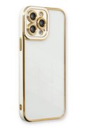 CepteToptan iPhone 13 Pro Kılıf Liva Lens Silikon - Beyaz - DROPX9759-1852