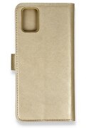 CepteToptan Samsung Galaxy A71 Trend S Plus Kapaklı Kılıf - Gold - DROPX3959-8935