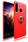 CepteToptan Huawei Y6P Kılıf Range Yüzüklü Silikon - Kırmızı - DROPX7152-6013