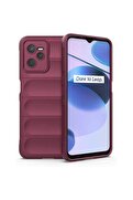 CepteToptan Realme C35 Kılıf Optimum Silikon - Bordo - DROPX7615-2234