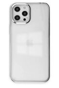 CepteToptan iPhone 12 Pro Max Kılıf Element Silikon - Gümüş - DROPX4232-9914