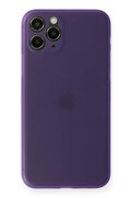 CepteToptan iPhone 11 Pro Max Kılıf PP Ultra İnce Kapak - Mor - DROPX7786-6511