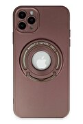 CepteToptan iPhone 12 Pro Kılıf Lukka Magneticsafe Kapak - Kahverengi - DROPX3306-1341