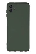 CepteToptan Samsung Galaxy A04E Kılıf Nano içi Kadife Silikon - Koyu Yeşil - DROPX8449-7433