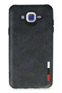 CepteToptan Samsung Galaxy J7 Kılıf Loop Deri Silikon - Lacivert - DROPX1398-2347