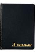 STOREMAX modashine Hesap Defteri, 17,78 x 23,50 cm, Siyah, 3 Sütun, 80 Sayfa (ARB8003M) modascope 1014773