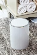 STOREMAX modashine Çöp kovası beyaz (İnca model) 25.5 x 18.5 cm modascope 1014773