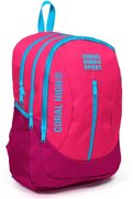 STOREMAX modashine Sport Pembe Kırmızı Okul ve Günlük Sırt Çantası - Dört Gözlü - USB ve AUX Soketli modascop