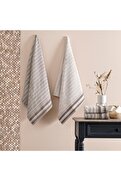 STOREMAX Pamuk Natural Hamam Seti Beyaz Gri Çift Kişilik 1175713