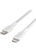 STOREMAX Örgülü USB-C - Lightning Kablosu (Hızlı Şarj Kablosu) Hızlı Şarj MFi Sertifikalı USB-C Kablosu (2m,
