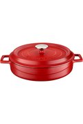 STOREMAX modashine Metal Spring Serisi - Döküm Çok Amaçlı Tencere, Yuvarlak, 28 cm, Mat, Parlak Siyah Taban,
